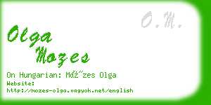 olga mozes business card